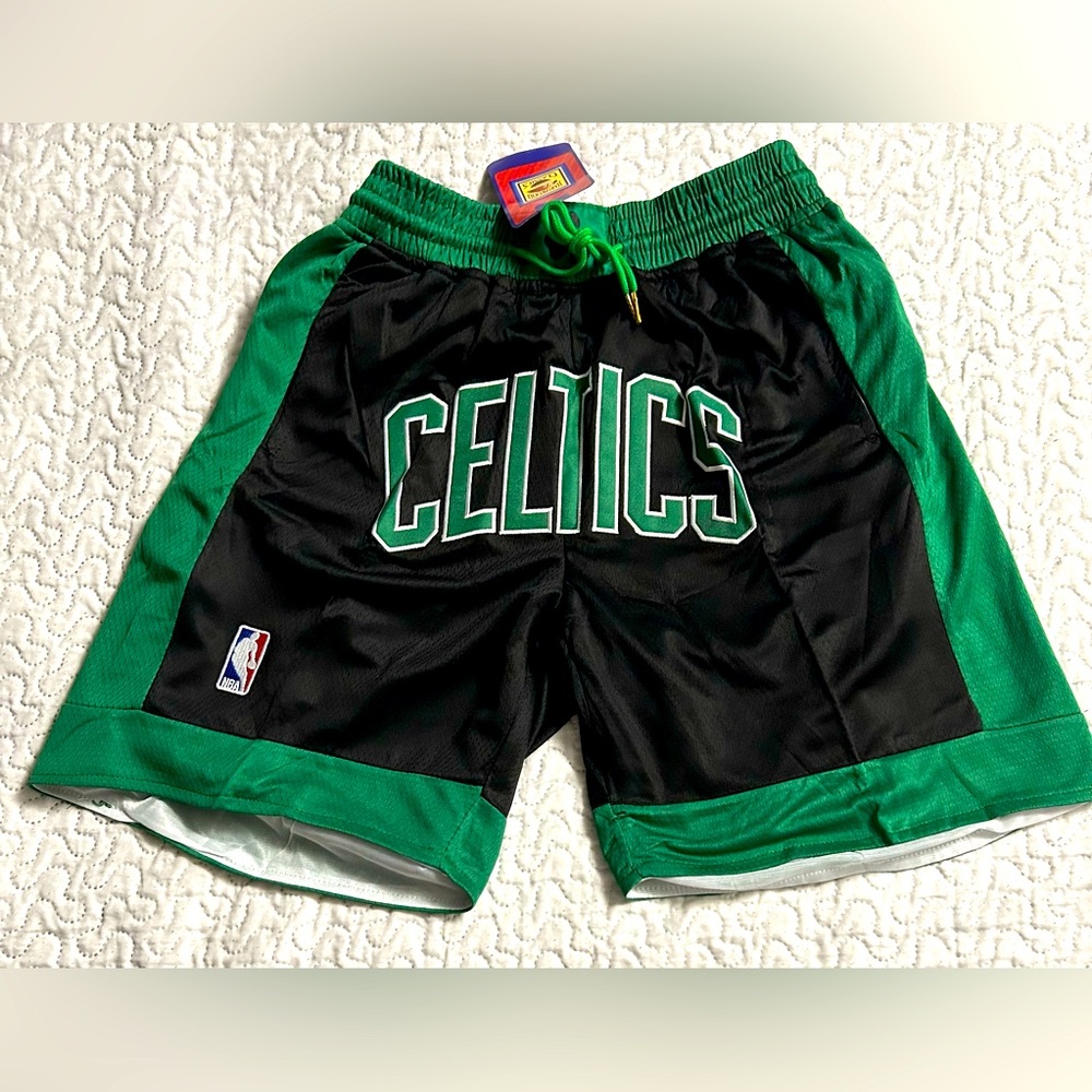 Celtics Black and Green Basketball Shorts